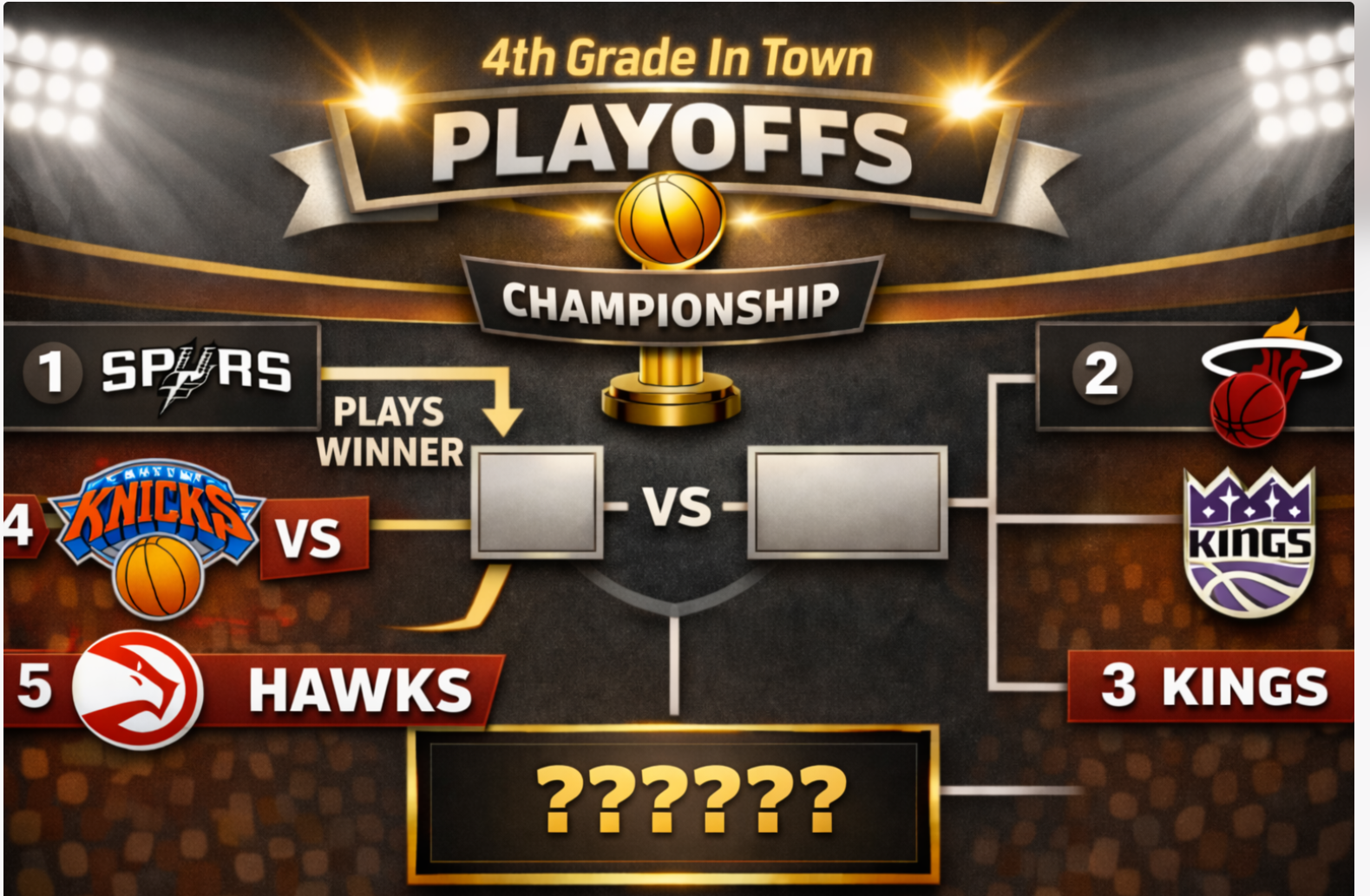 4th grade in town playoff bracket 2026